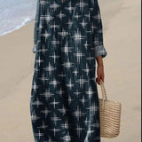 Nádia - Vestido Bohemio con Estampado de Estrellas