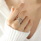Anillo de nudo dorado Alina