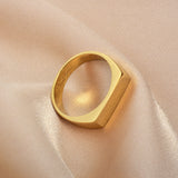 Anillo rectangular de sello