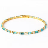 Pulsera de Piedra Turquesa Natural | Dorado