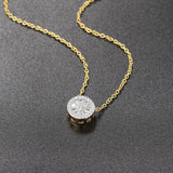 Collar dorado de cristal redondo Anne-Marie