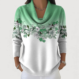 Alora Rosa - Suéter floral con cuello suave