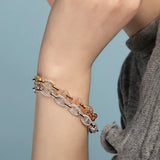 Pulsera Isla Marina | Oro blanco