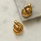 Pendientes Statement Interlocking | Dorado