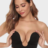 Sujetador push-up sin tirantes con escote profundo