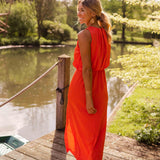 Lacey | Vestido Midi de Cuello Halter para Mujeres