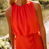 Lacey | Vestido Midi de Cuello Halter para Mujeres