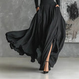 Zavelli Elegante Vestido Largo Negro