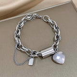 Pulsera Gruesa Heartened | Dorado