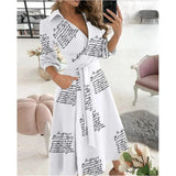 Savvie | Vestido Midi Envolvente de Manga Larga para Mujeres