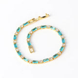 Pulsera de Piedra Turquesa Natural | Dorado