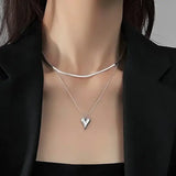 Collar de Plata 925 con Corazón Bohemio