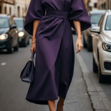 Ginerva | Vestido Midi de Manga Kimono para Mujeres