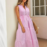 Violeta | Vestido Midi Flowy a Rayas para Mujeres
