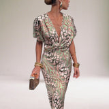 Heather | Vestido Midi con Nudo Frontal para Mujeres