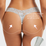Tangas sin costuras con cintura baja y encaje (paquete de 3)