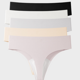 Tanga sin costuras con cubre camel toe (paquete de 5)