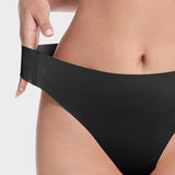 Tanga sin costuras con cubre camel toe (paquete de 5)