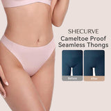 Tanga sin costuras con cubre camel toe (paquete de 5)