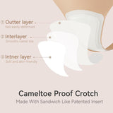 Tanga sin costuras con cubre camel toe (paquete de 5)