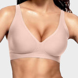 Sujetador push-up sin aros, sin costuras y con escote en V profundo