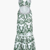 Vestido Maxi de Verano Bordado de Algodón Sorrento