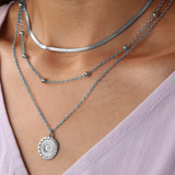 Collar triple de plata 925