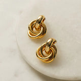 Pendientes Statement Interlocking | Dorado