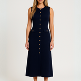Hedda | Vestido Midi de Botones para Mujeres