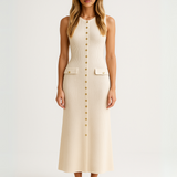 Hedda | Vestido Midi de Botones para Mujeres
