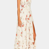 Luna Vestido Maxi con Corsé Floral y Silueta Sofisticada