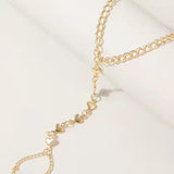 Pulsera de cadena para dedos Corazones Vívidos