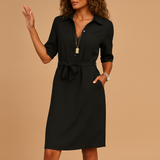 Vestido Midi de Trabajo Relajado para Mujeres