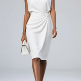 Sandy | Vestido Midi Arrugado para Mujeres