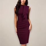 Hollie | Vestido Midi de Manga Corta para Mujeres