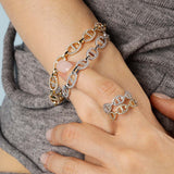 Pulsera Isla Marina | Oro blanco