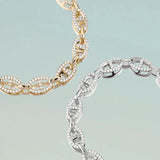 Pulsera Isla Marina | Oro blanco