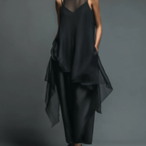 Conjunto de Vestido Slip Celeste