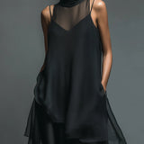Conjunto de Vestido Slip Celeste