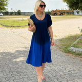 Elonia | Vestido Midi de Manga Corta para Mujeres