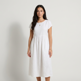 Chira Vestido midi con mangas cortas