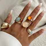 Set de 5 Anillos Vintage Bohemios