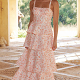 Alessandra | Vestido Midi Floral de Capas para Mujeres