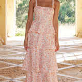 Alessandra | Vestido Midi Floral de Capas para Mujeres