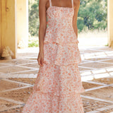 Alessandra | Vestido Midi Floral de Capas para Mujeres