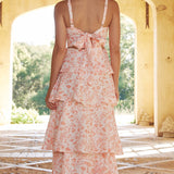 Alessandra | Vestido Midi Floral de Capas para Mujeres