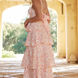 Alessandra | Vestido Midi Floral de Capas para Mujeres