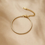 Pulsera de tenis de oro Cordelia