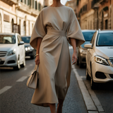 Ginerva | Vestido Midi de Manga Kimono para Mujeres