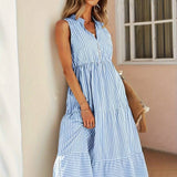 Violeta | Vestido Midi Flowy a Rayas para Mujeres